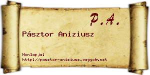 Pásztor Aniziusz névjegykártya